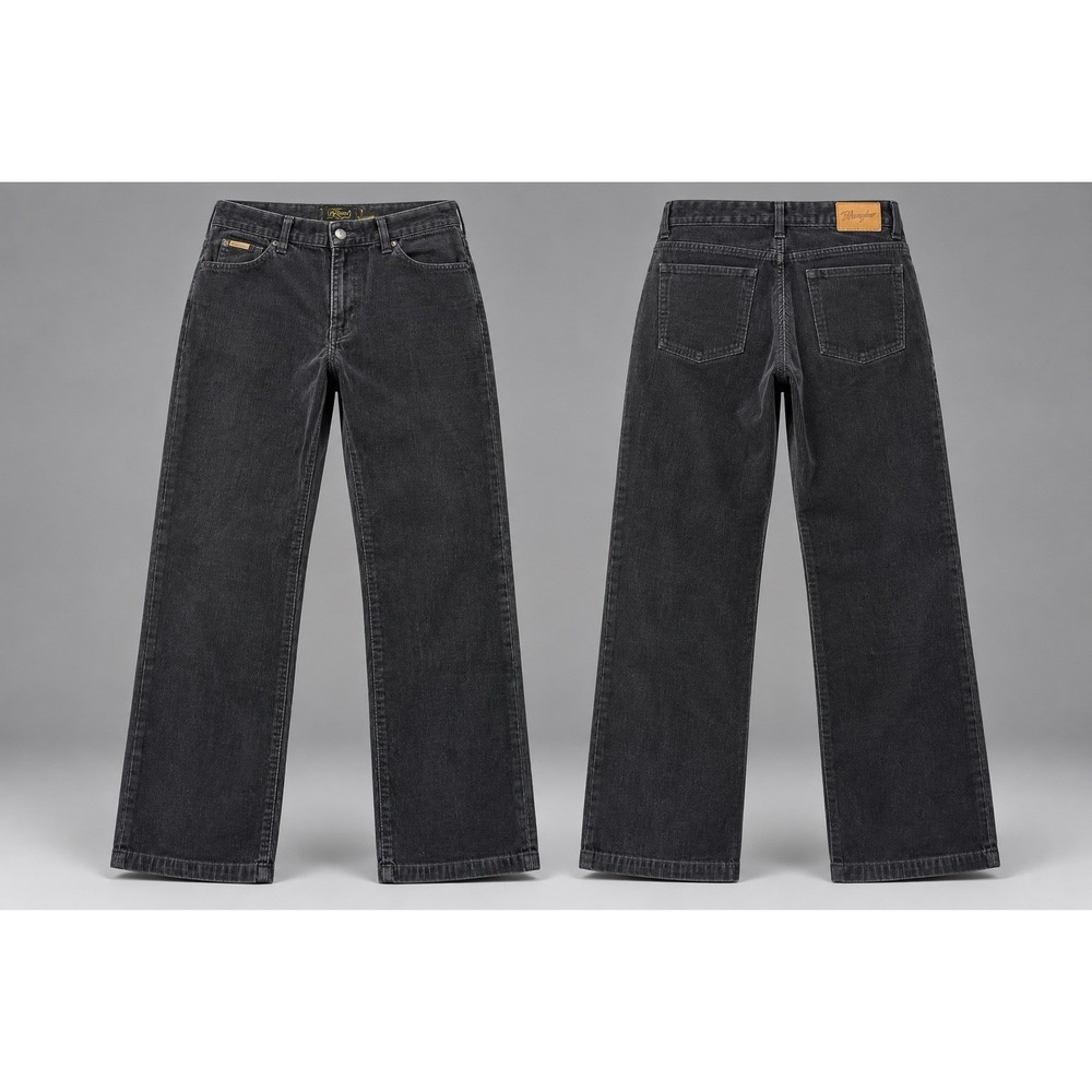 Eddie Bauer PANTS  WOMENS 6x30 Black Vintage Y2K Corduroy Bootcut FIT